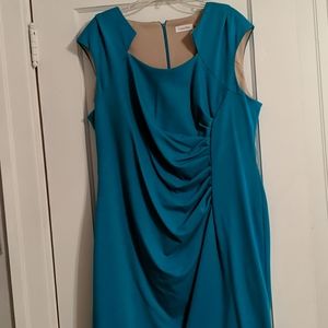 Teal sheath dress